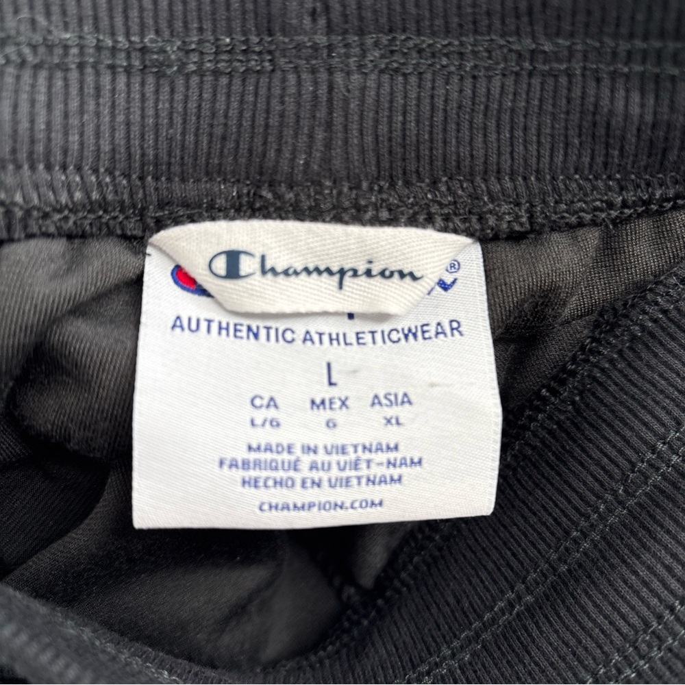 Champion Black Velour Women’s Jogger Sweatpants Large NWT Logo Athleisure - Picture 7 of 8